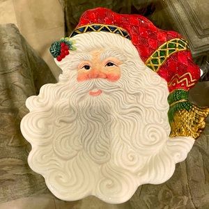 Fitz and Floyd Classic Collection Santa Tray